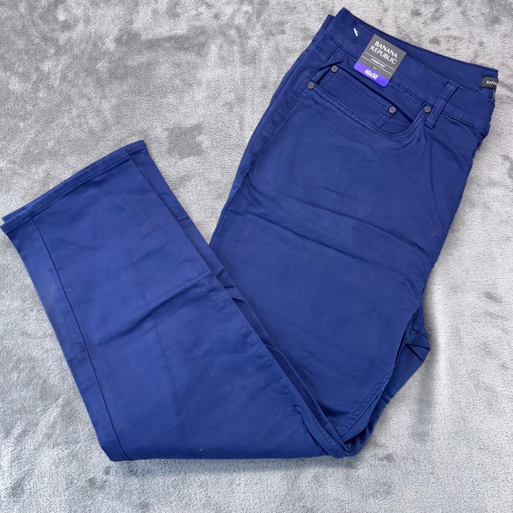 Banana Republic 5 Pocket Pants Slim Fit Blue Casual Mens Size 40x30